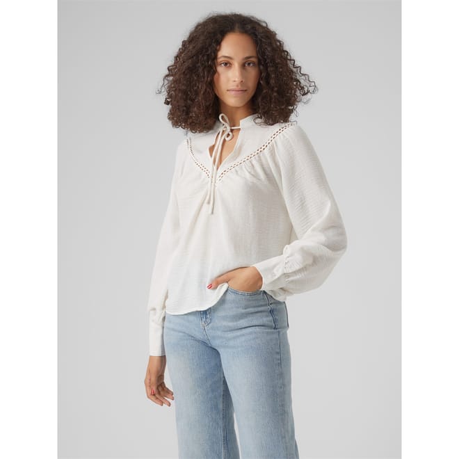 Tie Neck Long Sleeve Blouse