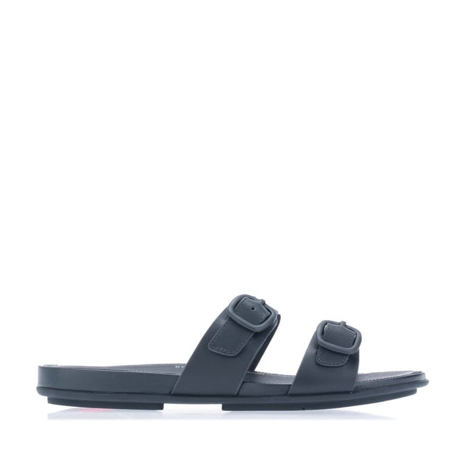 Womens Gracie Rubber-Buckle Two-Bar Sandals