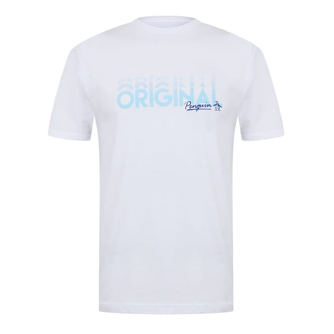 Penguin Lettering Crew Neck T-Shirt