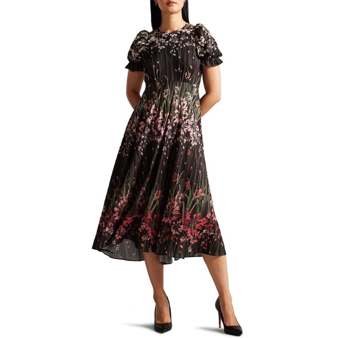 Zahrria Crew Neck Maxi A-Line Dress