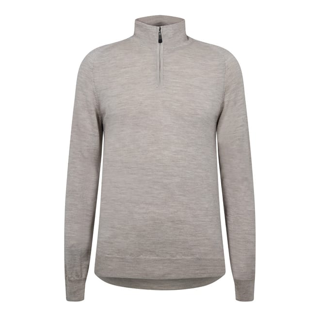 Zip Neck Regular Fit Long Sleeve Sweater