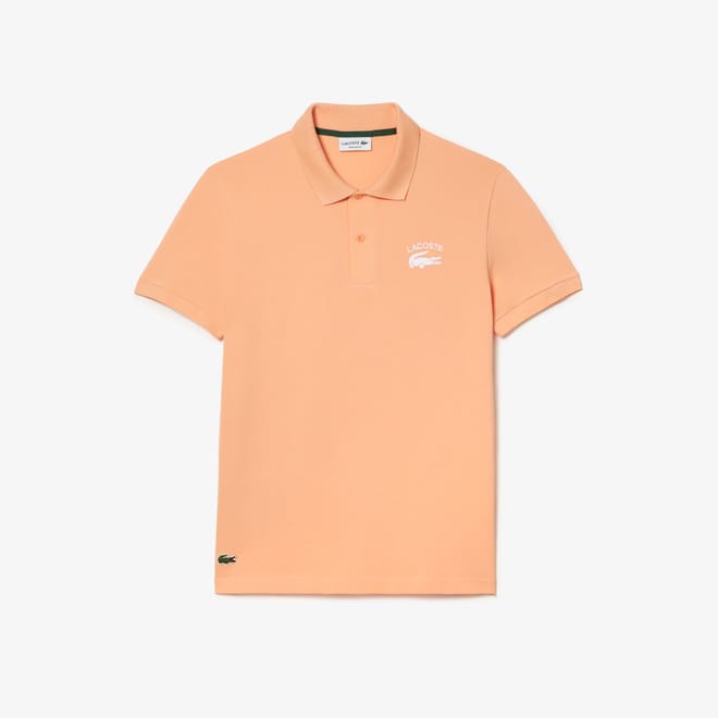 Regular Fit Branded Stretch Cotton Polo Shirt