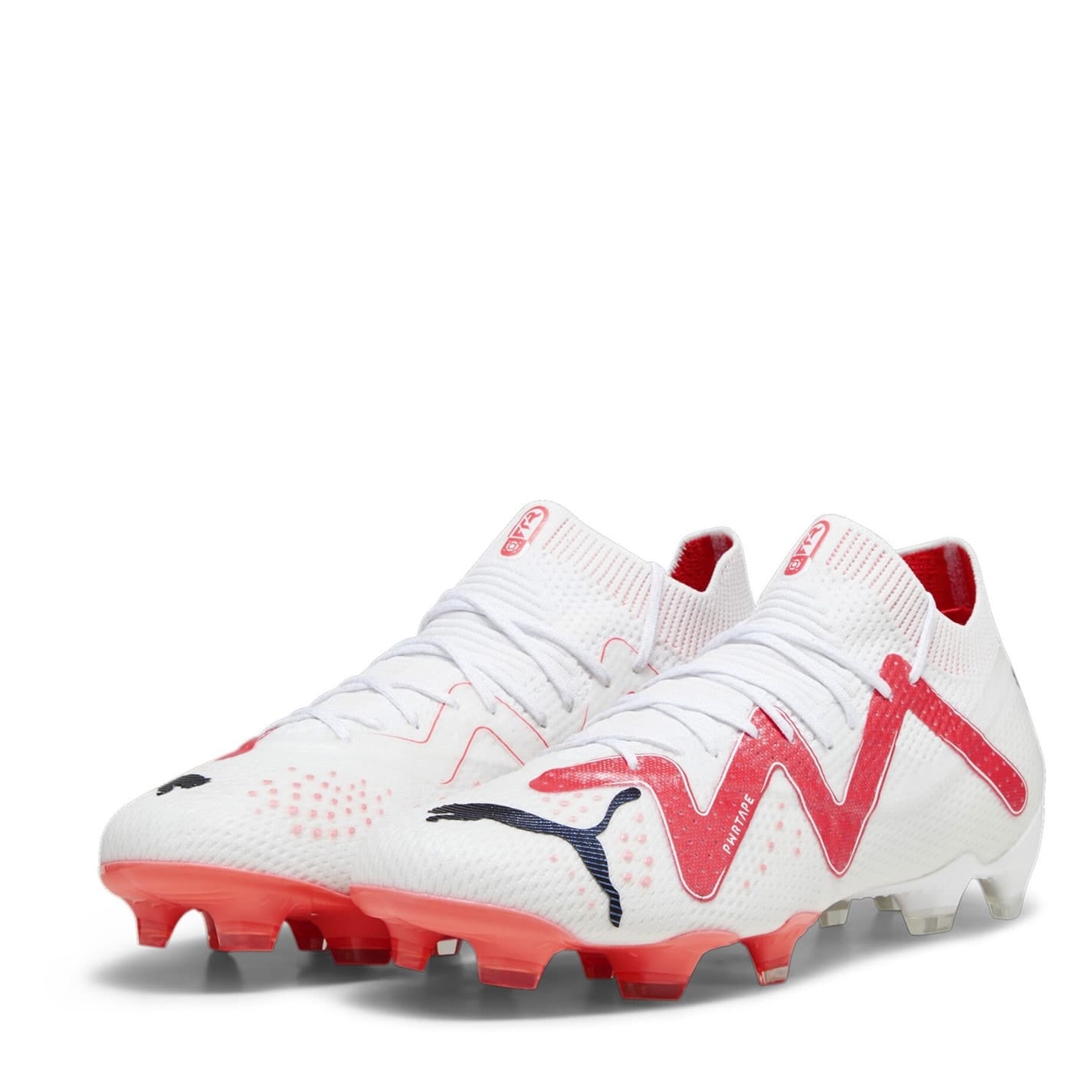 Red and white puma football boots discount