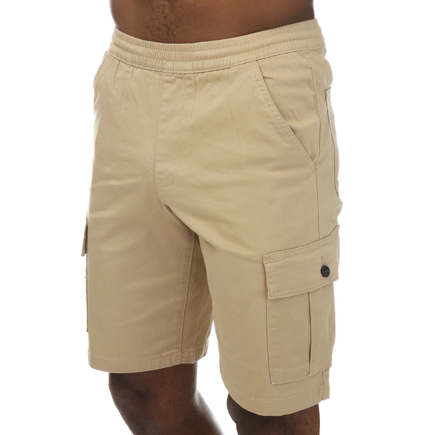 Farah Men's Mens Crane Cargo Short - Cream/Brown - Size: 32/30/31