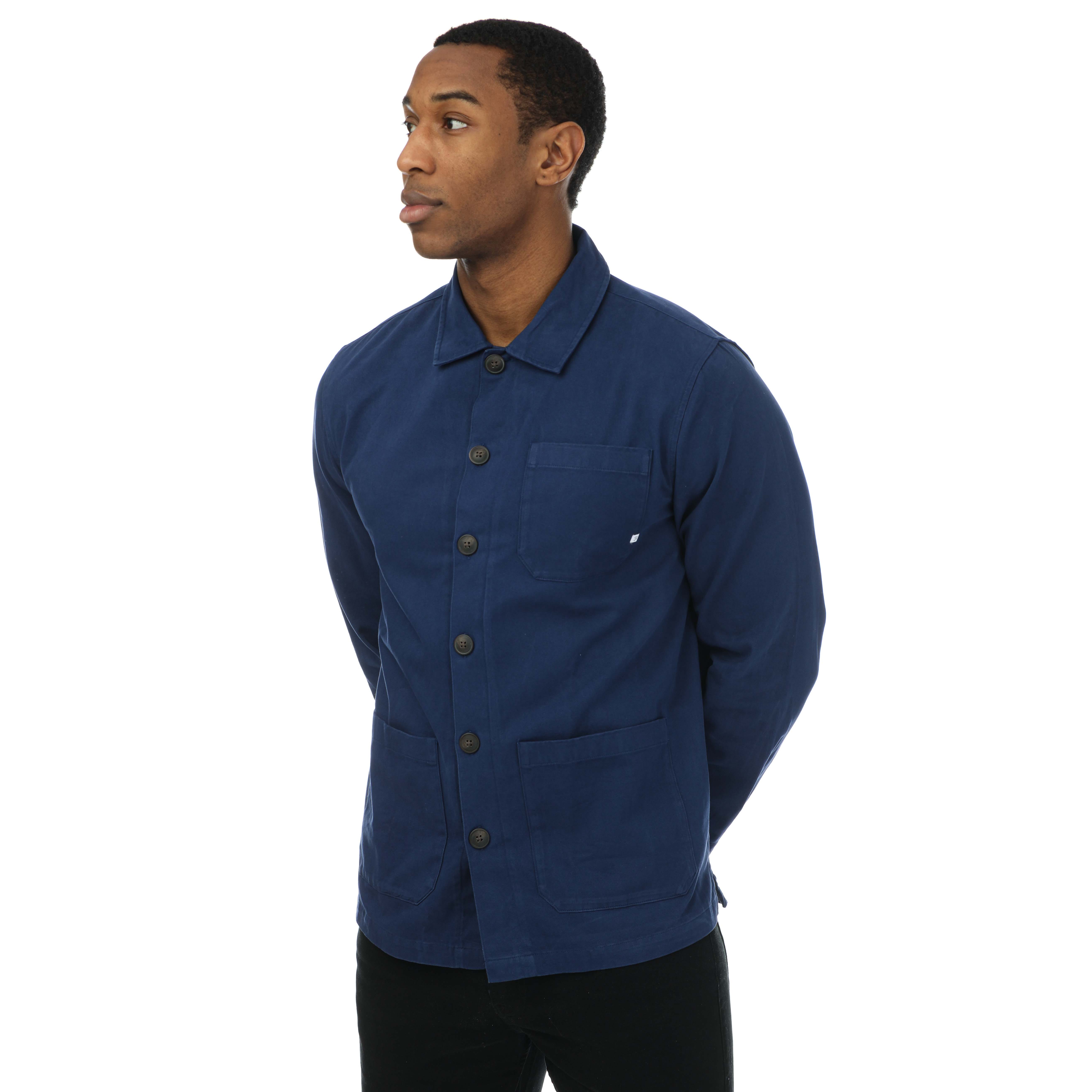 Farah Men's Mens Steffans Overshirt - Navy - Size: 44/Regular