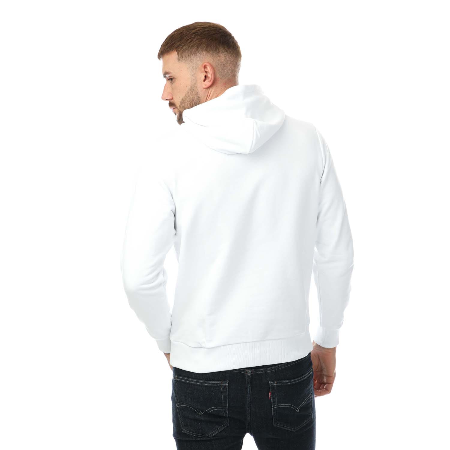 ★DIESEL★ S Jeans Welt Hoodie White A035700JFAV100 A035700J Diesel - Mens Regular Fit Logo Hooded Sweater Hoodie - White