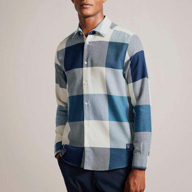 Neetly Long Sleeve Scale Check Shirt