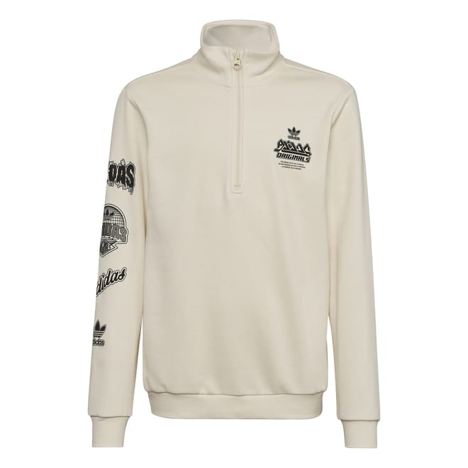 Zip Neck Long Sleeve Regular Fit Sweatshirt