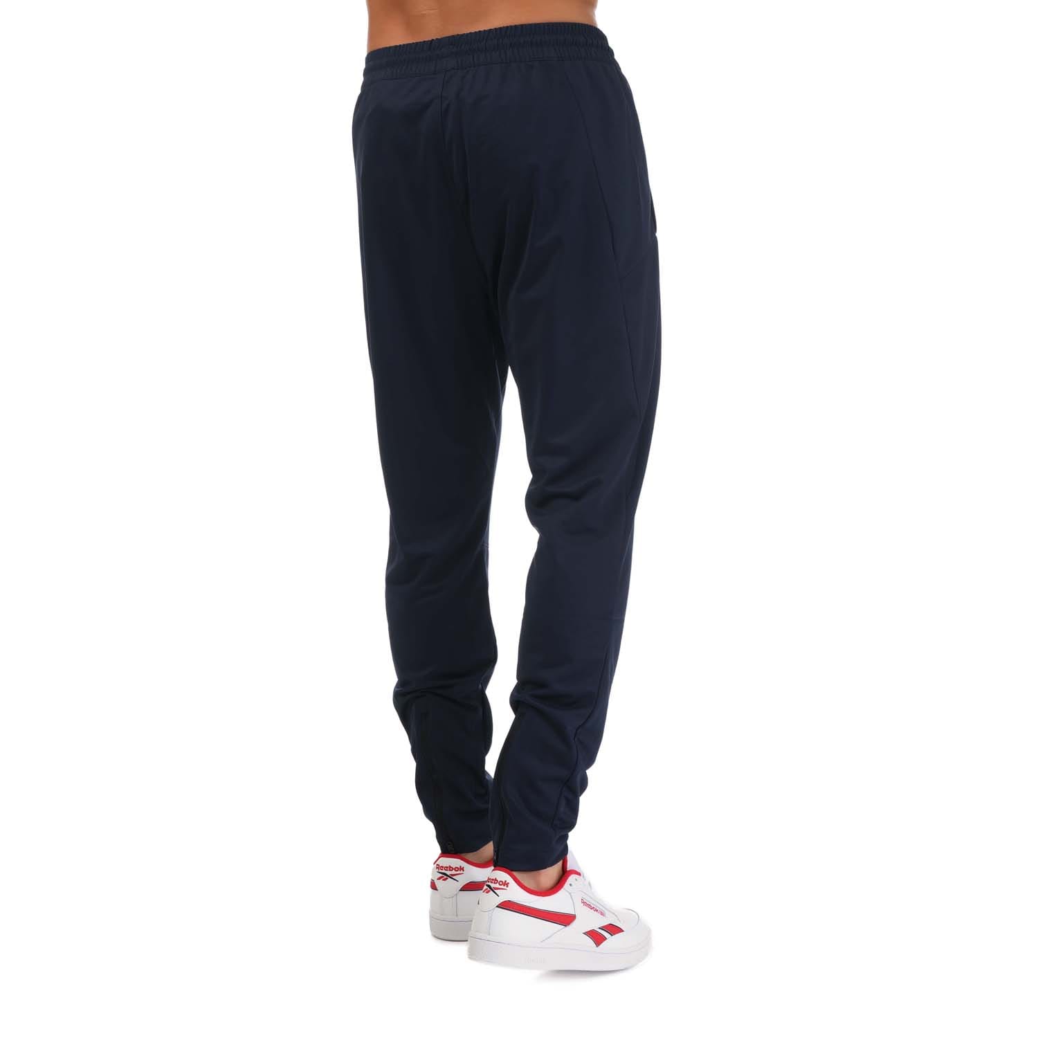 Reebok Athletic Track Pants w/ Pockets Navy Mens 2024 sweatpants Activewear