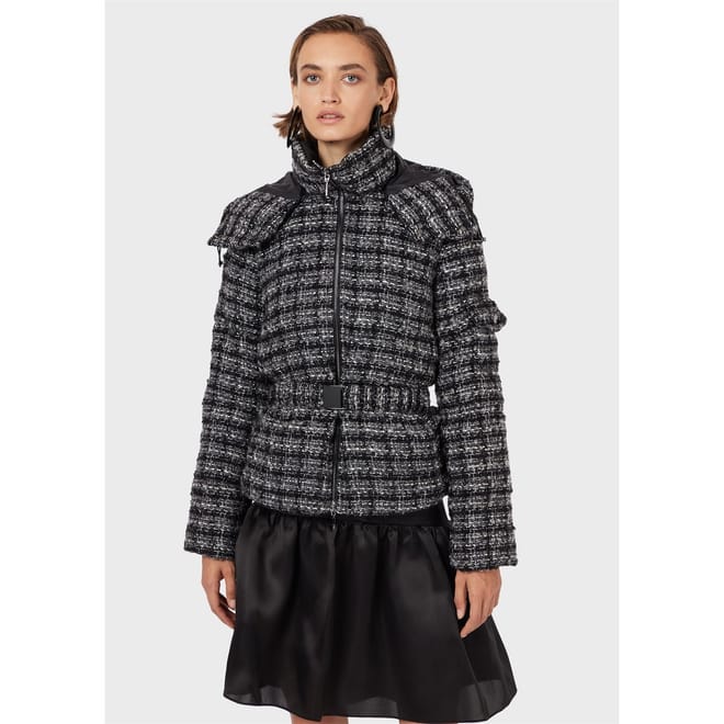 Turtleneck Belt Short Jacket