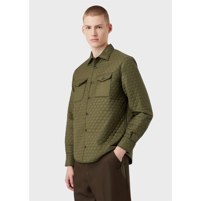 Tall Shirred Shirt Jacket