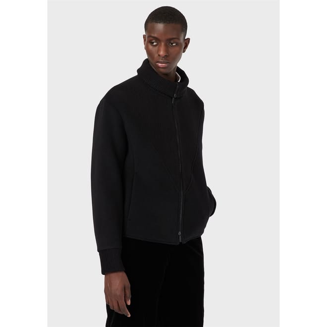 Funnel Neck Regular Fit Bomber Jacket