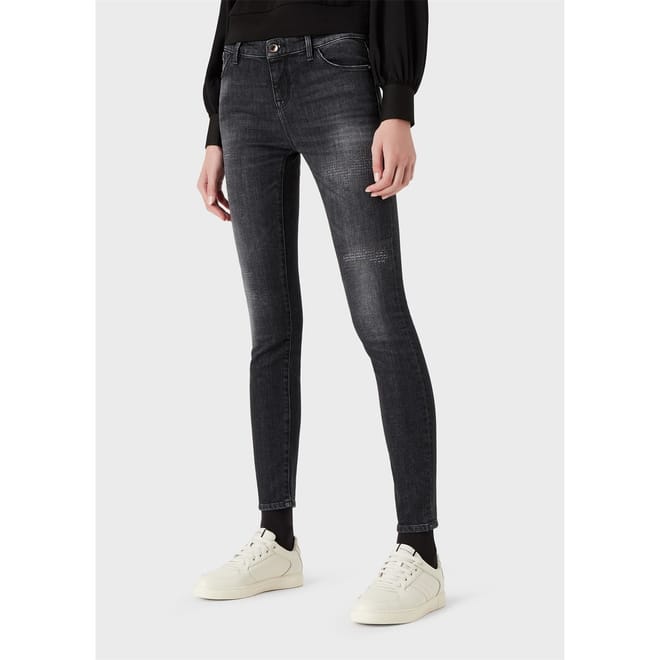 Stretch Ripped Knee Skinny Jeans