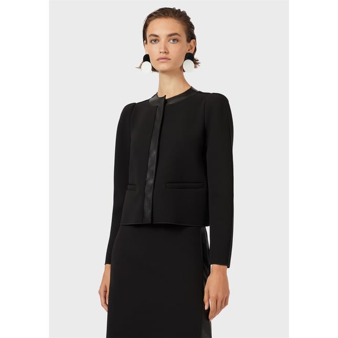 Short Regular Fit Crew Neck Jacket