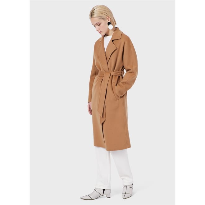 Broderie Anglais Tie Closure Overcoat