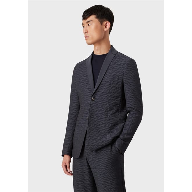 Notched Neck Regular Fit Blazer Jacket