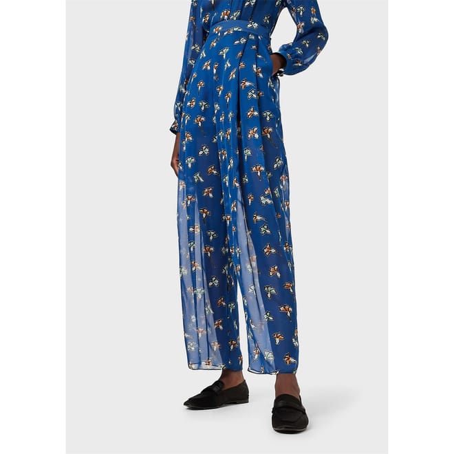 Khaki Fine Knit Co Ord Wide Leg Trousers