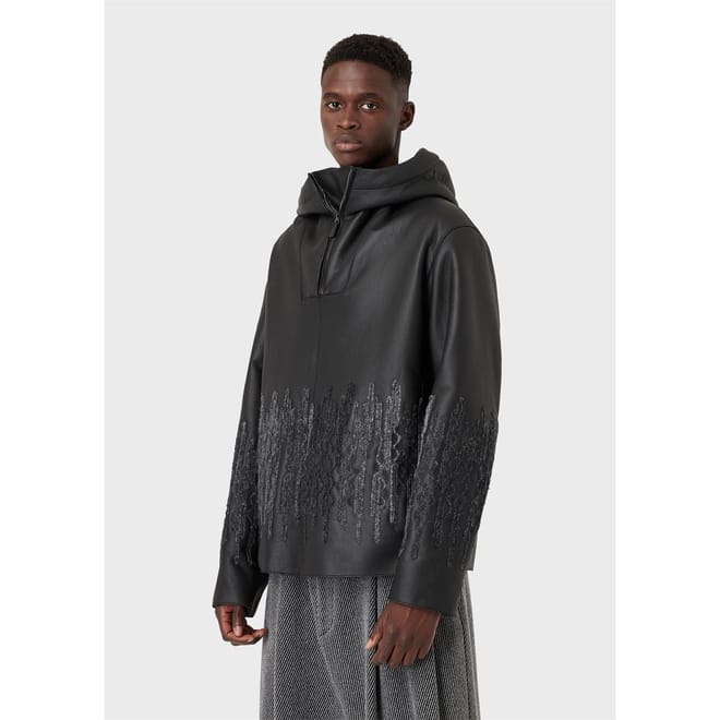 Hooded Hybrid Shell Relaxed Fit Jacket