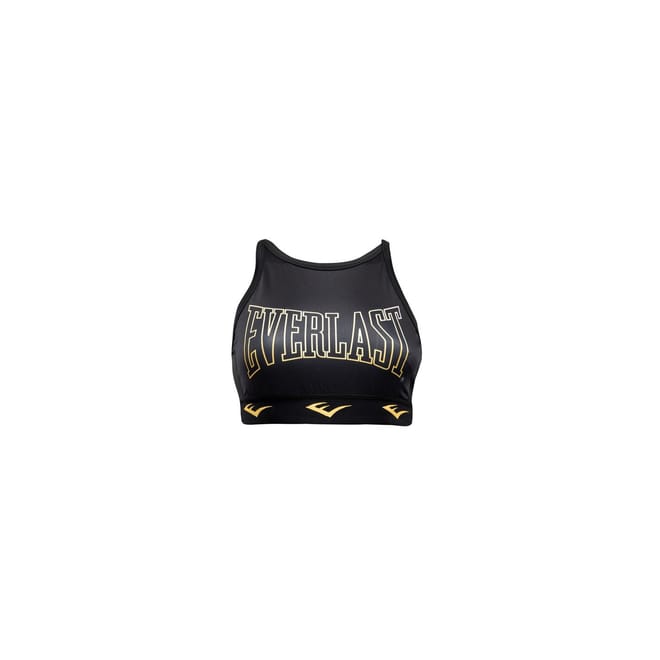 High Neck Regular Fit Lettering Bra