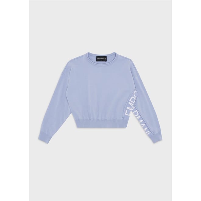 Cropped Crew Neck Relaxed Fit Sweatshirt