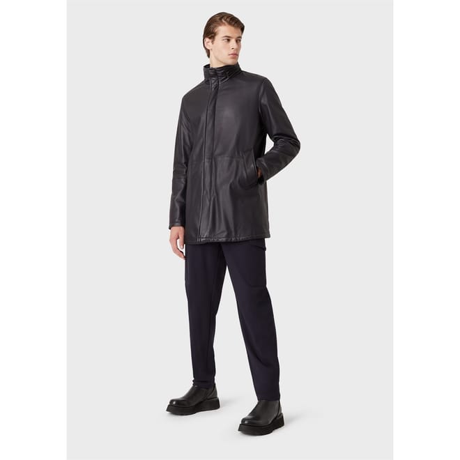 High Neck Long Sleeve Trench Coat