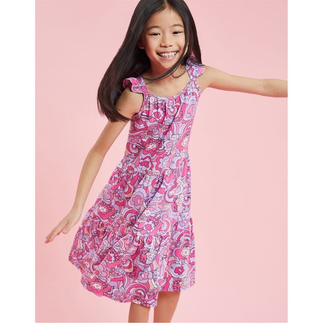 Lotus Scoop Neck Knee Length Jersey Dress