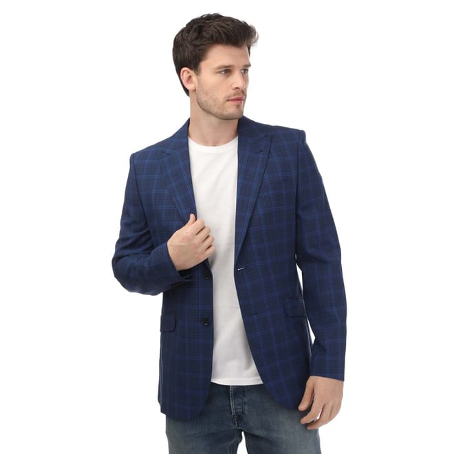 Apolloj Slim Fit Wool Silk Blazer Jacket