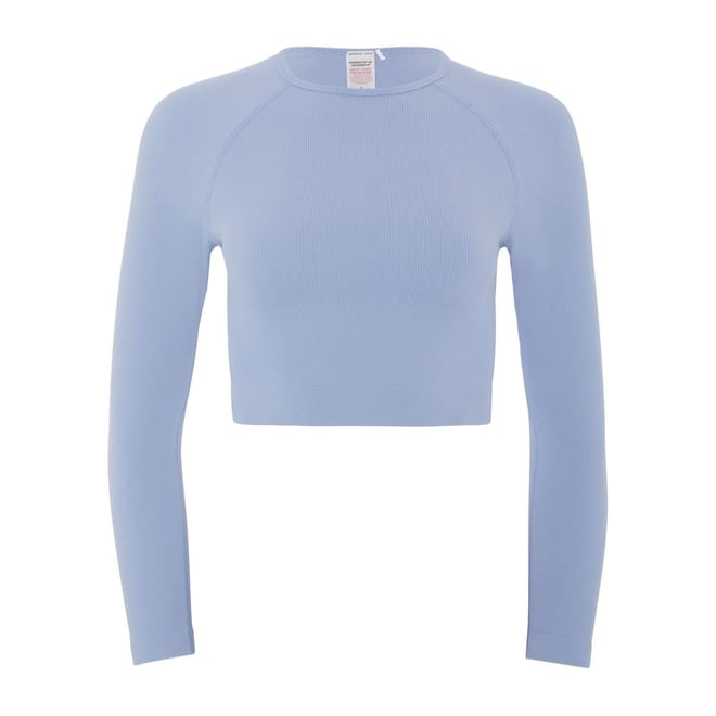 Cropped Balloon Sleeve Slim Fit Sweater