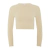 Balloon Sleeve Cropped Slim Fit Sweater