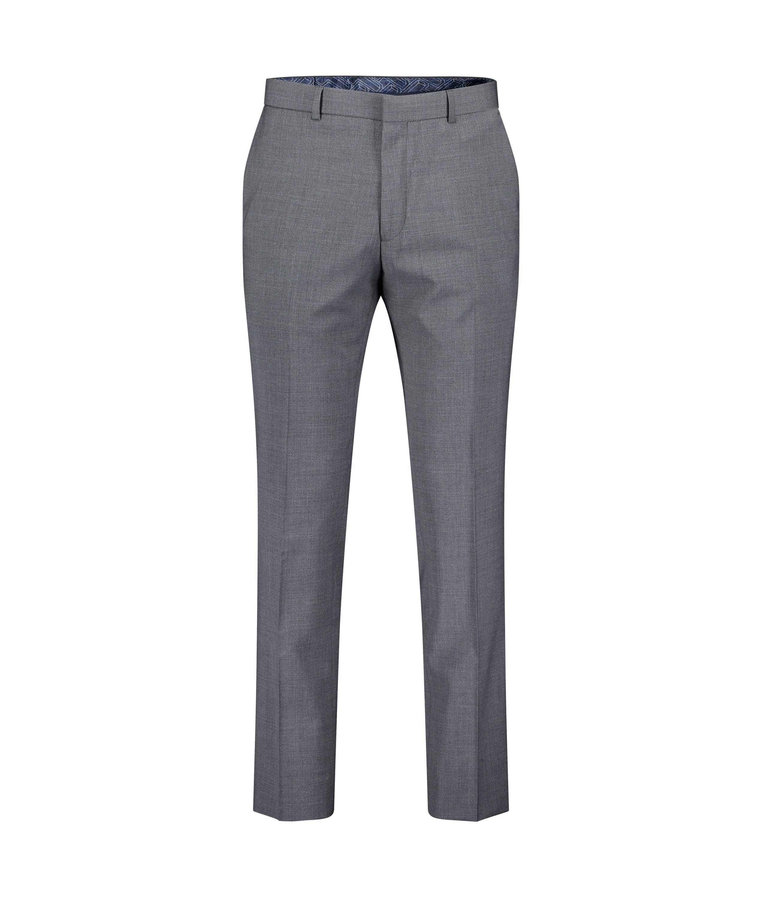 Premium Charcoal Panama Slim Suit Trousers