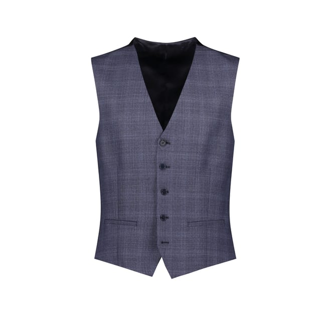 Slim-Fit Checked Waistcoat