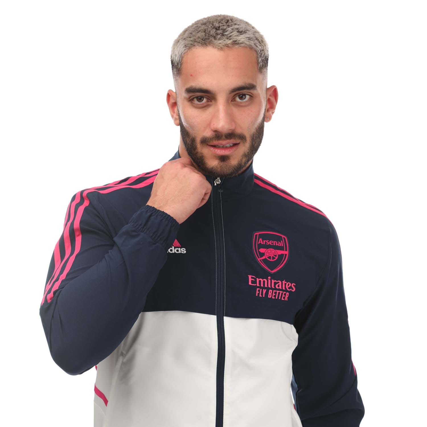 Navy adidas Mens Arsenal 2022 23 Presentation Jacket Get The Label