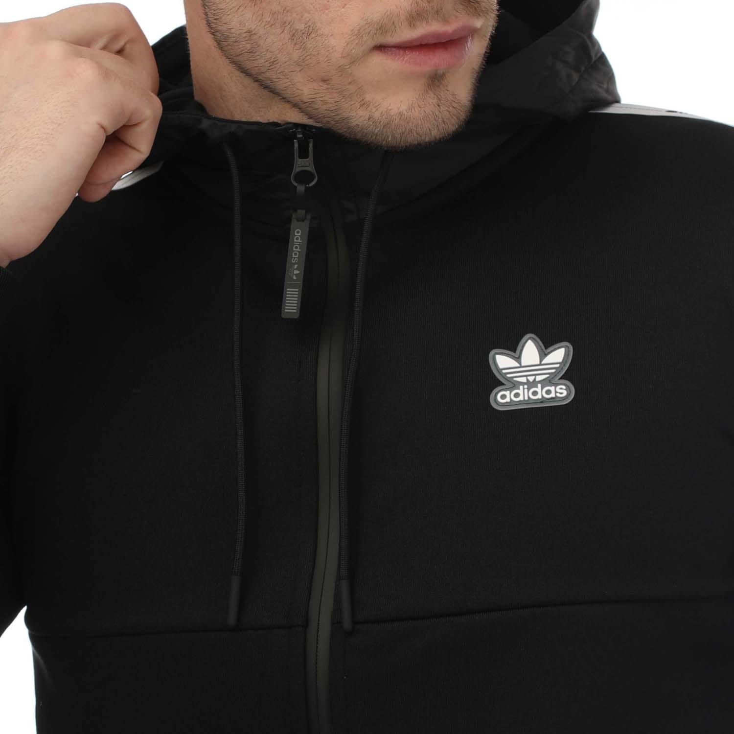 Black White adidas Originals Originals Edge Full Zip Hoodie Get The Label