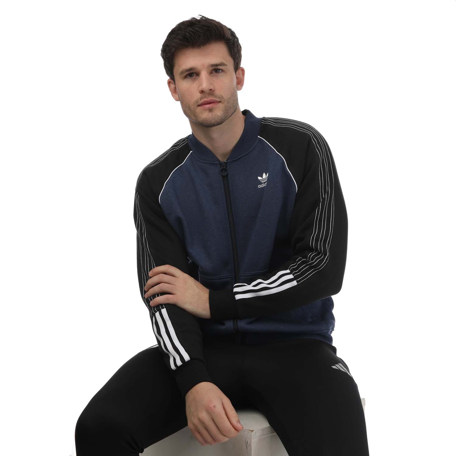 Navy adidas Originals Originals Superstar Fleece Track Top Get The Label