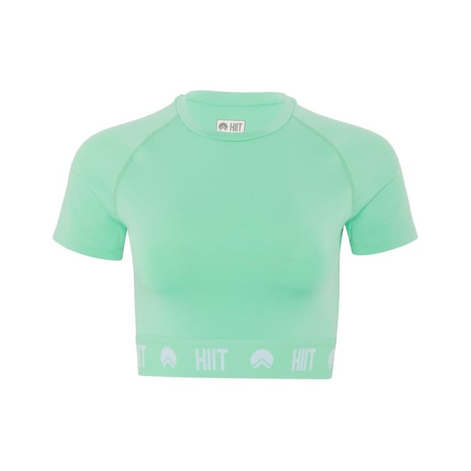 Cropped Crew Neck Slim Fit T-Shirt
