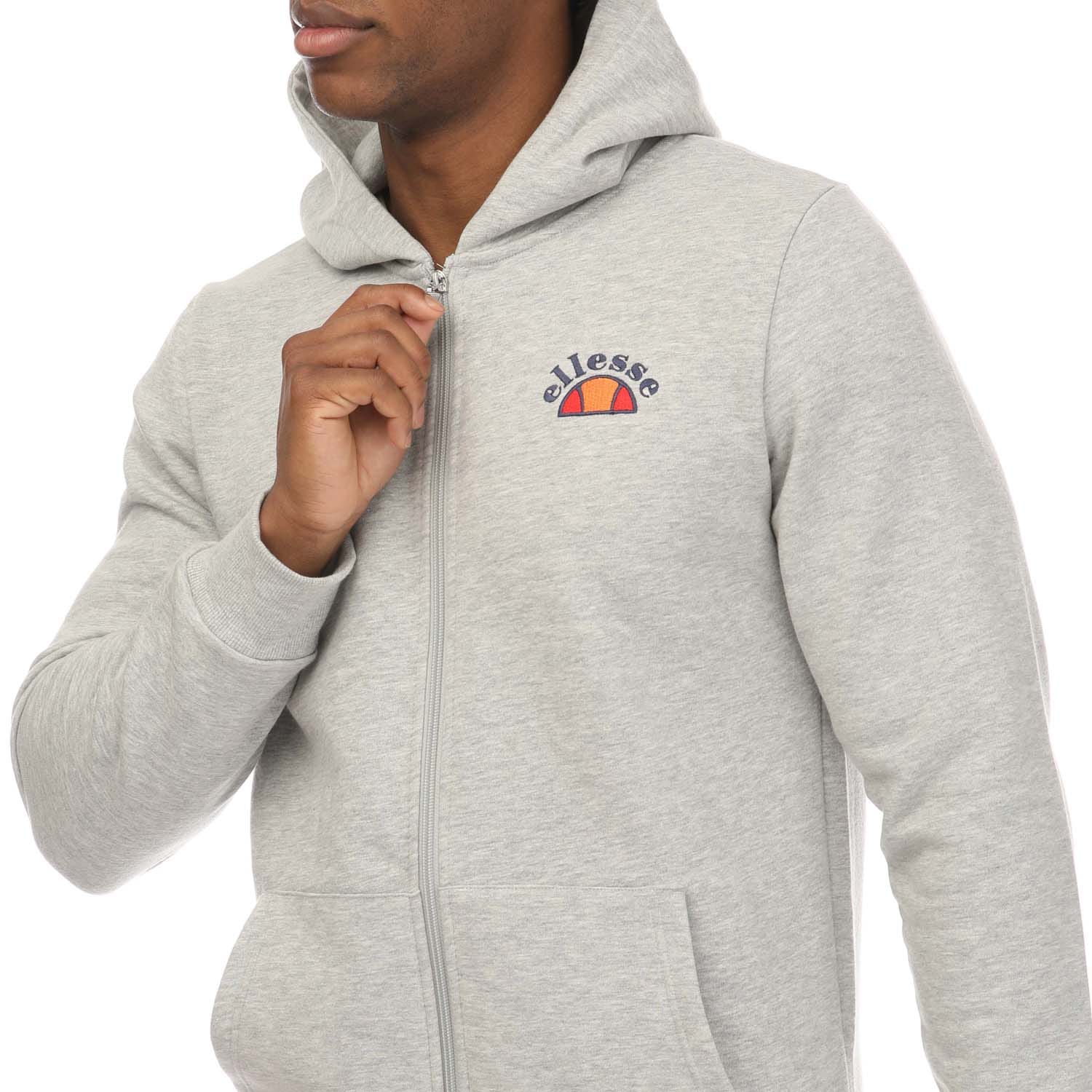 Grey Ellesse Skova Full Zip Hoodie Get The Label