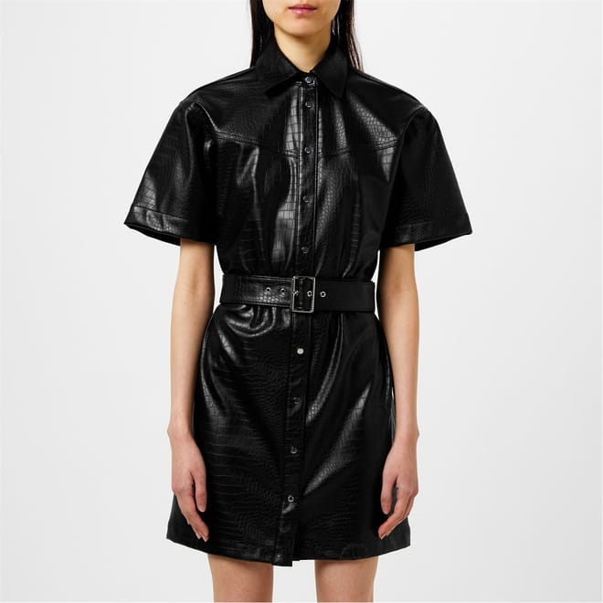 Kerve 1 Collared Neck Mini Shirtdress