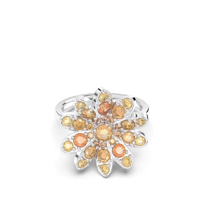 Citrine Floral Embroidered Ring