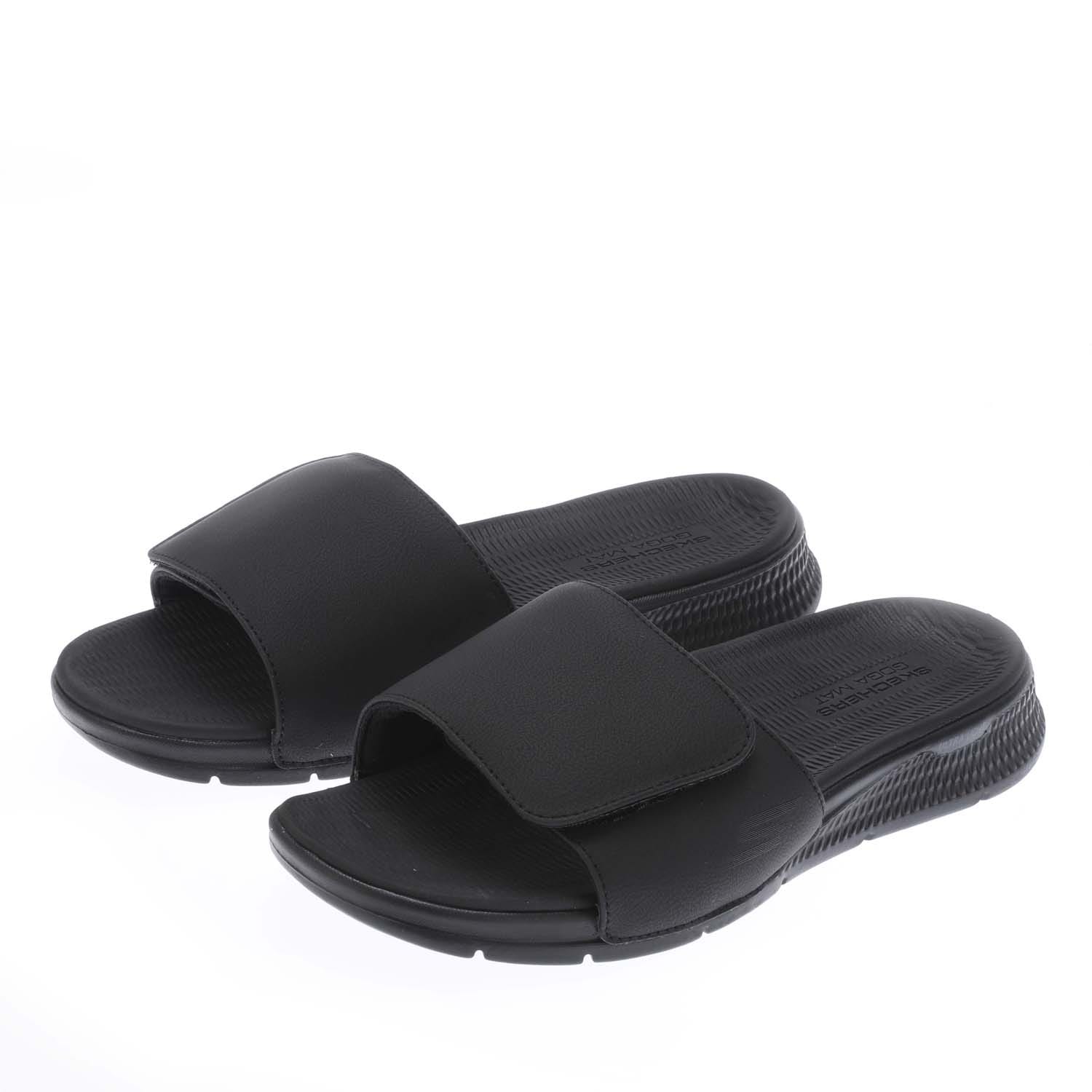 Black Skechers Mens GO Consistent Watershed Slide Sandals Get The Label