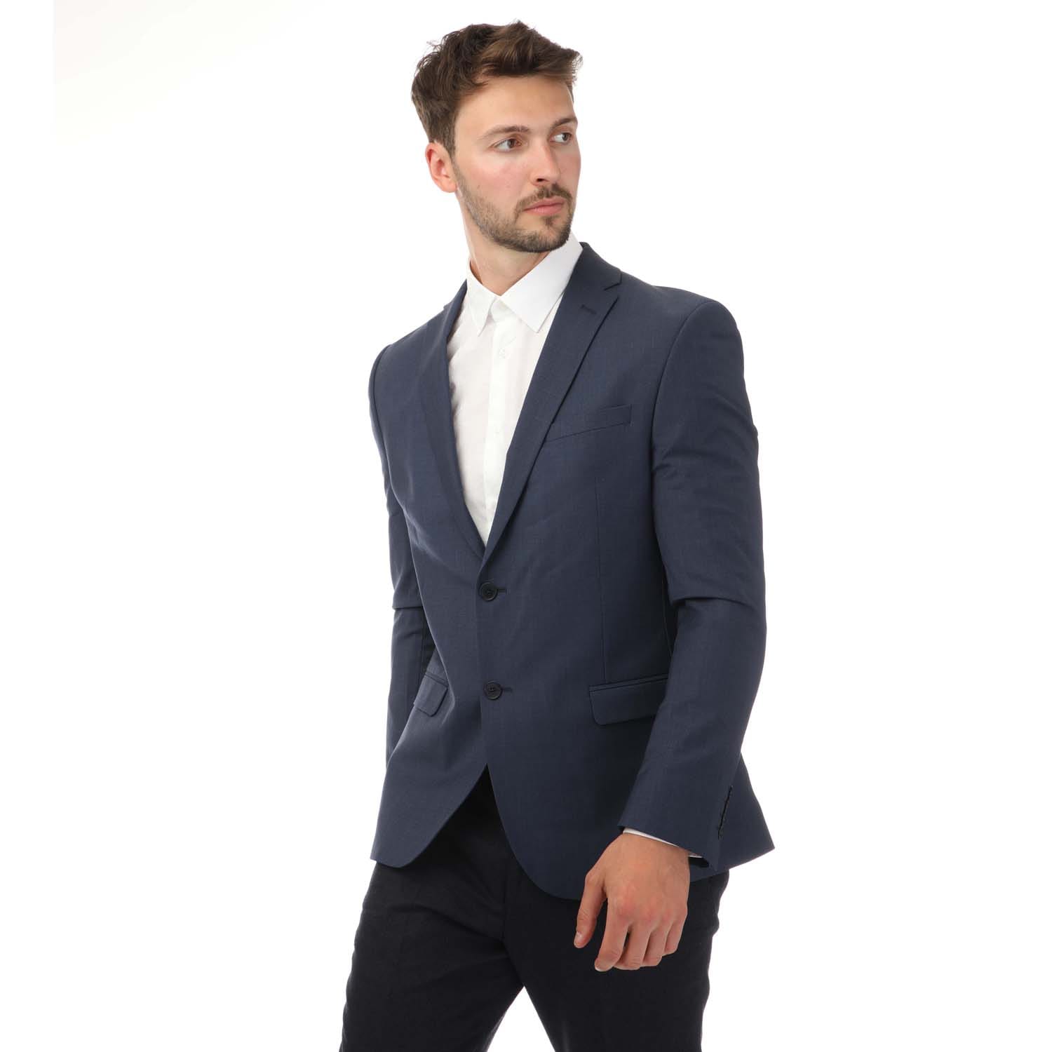 Premium Blue Panama Slim Suit Jacket