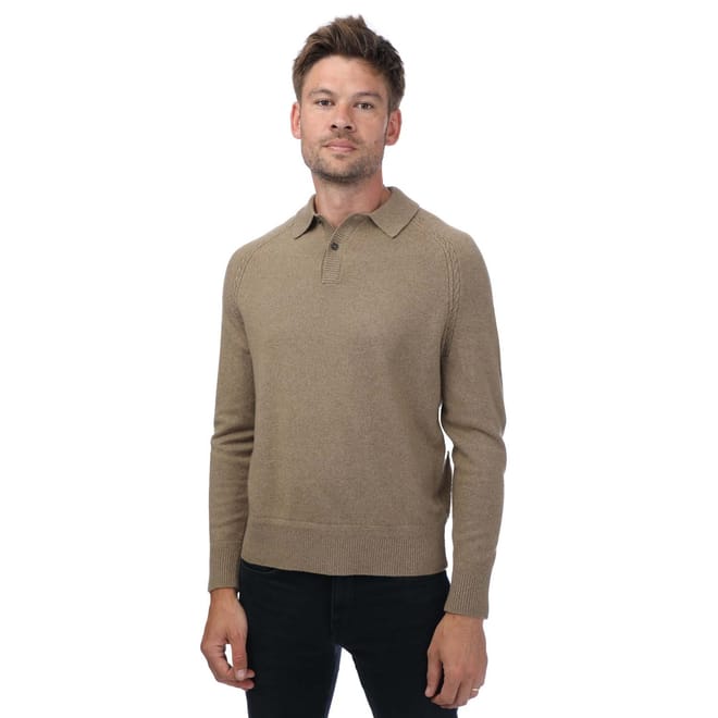 Karolt Cashmere Cable Textured Polo