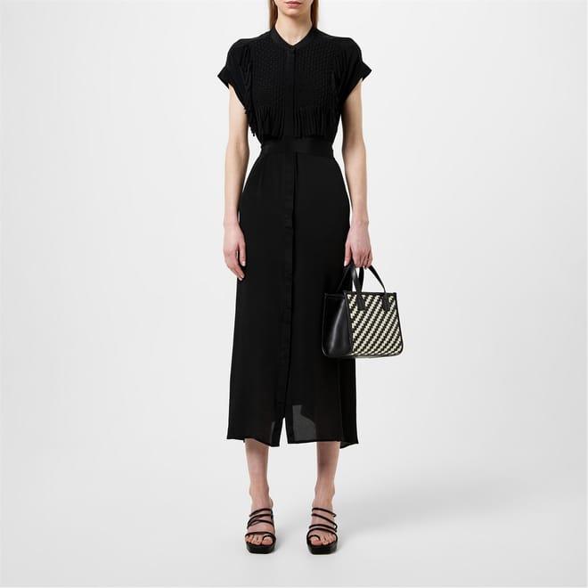 Forma Collared Neck Midi Dress