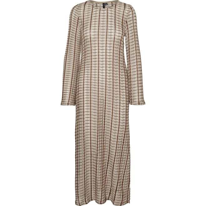 Crochet Crew Neck Maxi T-Shirt Dress