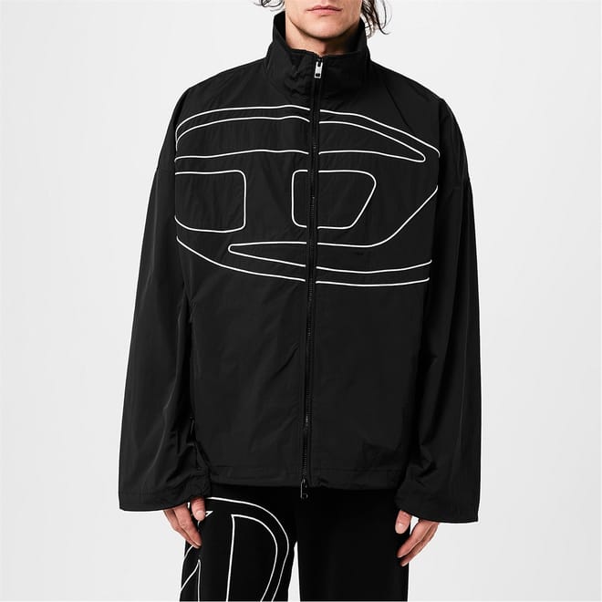 Oval D Long Relaxed Fit Windbreaker Jacket