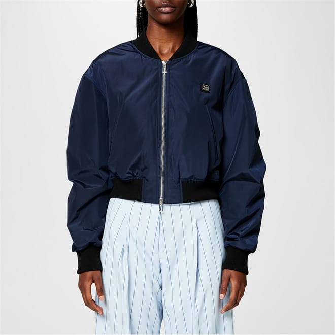 Short Relaxed Fit Bomber Jacket