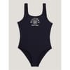 Logo Print One Piece Swimsuit