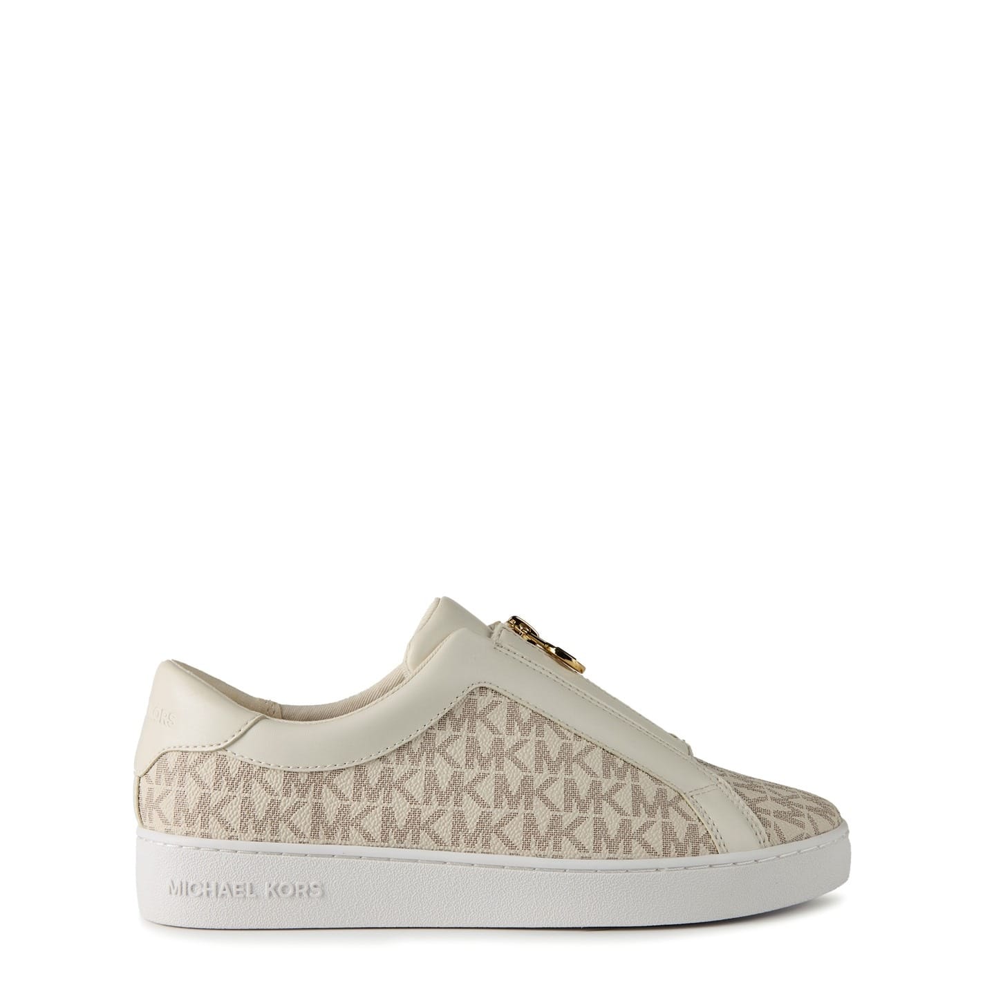 Cream Michael Kors Keaton Zip Low Top Sneakers Get The Label