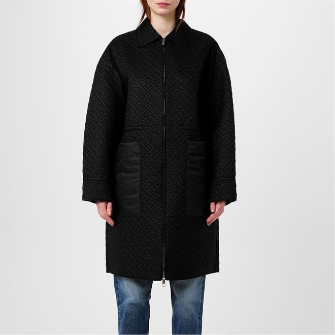 Collared Neck Relaxed Fit Coat