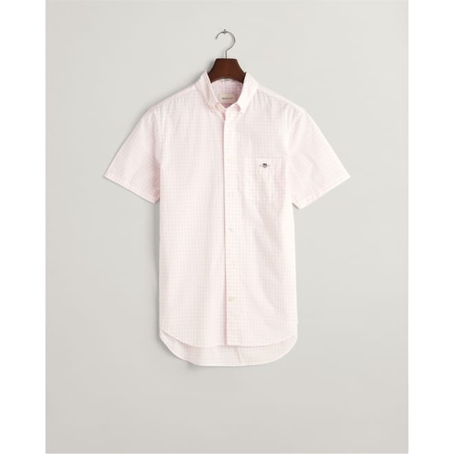 Gingham Poplin Short Sleeve Shirt