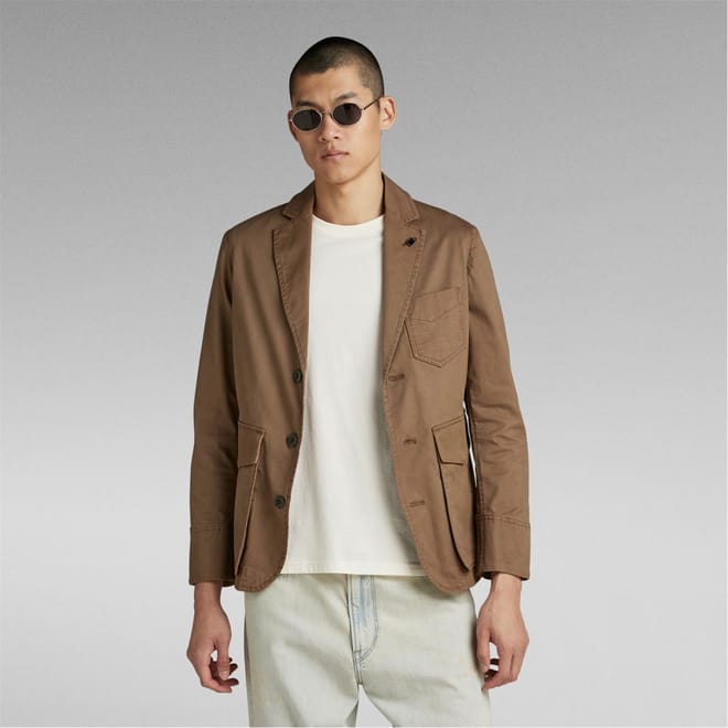 Cargo Collared Neck Blazer Jacket